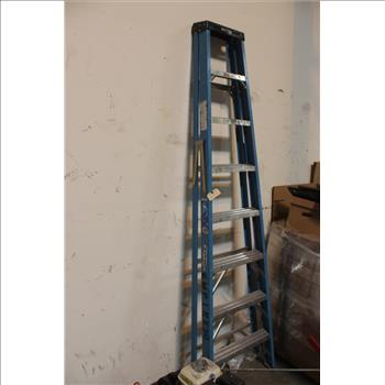 Werner 8-ft Fiberglass 250-lb Type I Single Sided Stepladder FS108