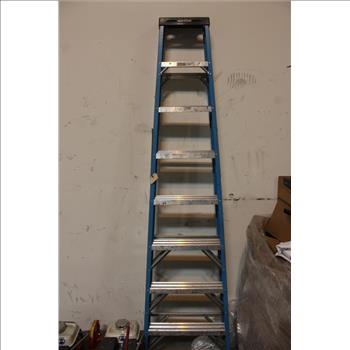 Werner 8-ft Fiberglass 250-lb Type I Single Sided Stepladder FS108