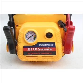 West Marine 260 Psi Compressor 300 Amp Battery Jumpstarter