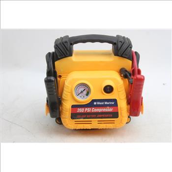 West Marine 260 Psi Compressor 300 Amp Battery Jumpstarter