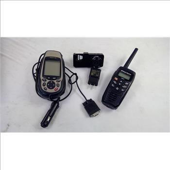 West Marine Handheld VHF Radio, Meridian Gold Magellan GPS, And More, 3 Pieces
