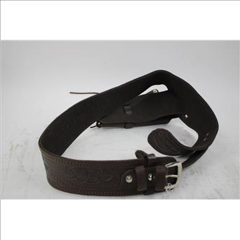 Western Brown Leather Holster Belt