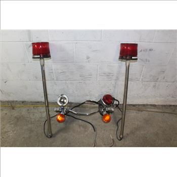 Whelen Harley-Davidson Motorcycle Pole Lights And More, 3 Pieces
