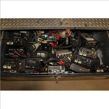 Whelen Siren Amplifer / Power Control Center And More In Metal Tote, 15+ Pieces