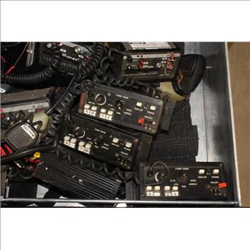 Whelen Siren Amplifer / Power Control Center And More In Metal Tote, 15+ Pieces