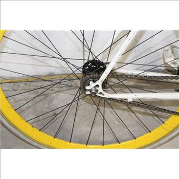 White Single Speed Road Bike