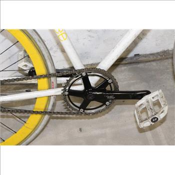 White Single Speed Road Bike