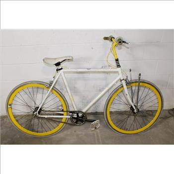 White Single Speed Road Bike
