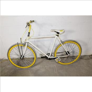 White Single Speed Road Bike