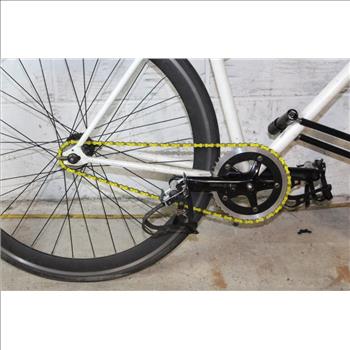 White Single Speed Road Bike