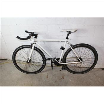 White Single Speed Road Bike