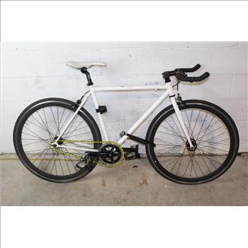 White Single Speed Road Bike