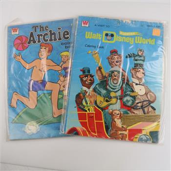 Whitman, The Archie & A Visit To Walk Disney World Florida Coloring Books, 2 Books