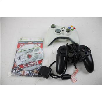 Wii, Playstation, PC, Xbox Games, With Xbox And PlayStation 2 Conrtollers, 9 Pieces