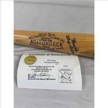 Willie Mays Autographed Baseball Bat With COA