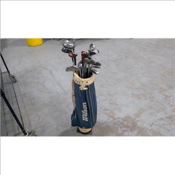 Wilson Bag With Clubs, 17 Pieces
