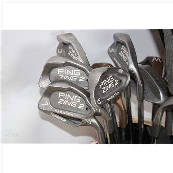 Wilson Golf Bag With Assorted Golf Clubs; 5+ Pieces