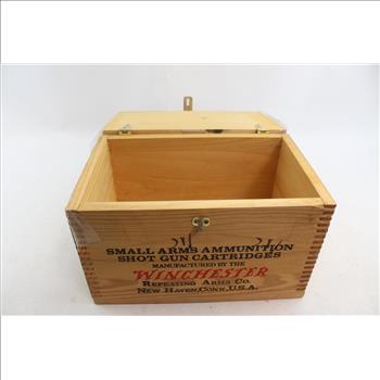 Winchester Small Arms Ammunition Shot Gun Cartridges Wooden Box