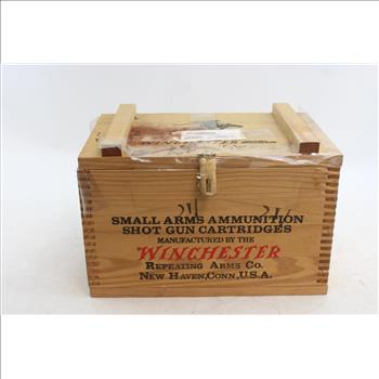 Winchester Small Arms Ammunition Shot Gun Cartridges Wooden Box