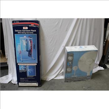 Windmere Oscillating Stand Fan And Storage Systems Garment Rack, 2 Pieces