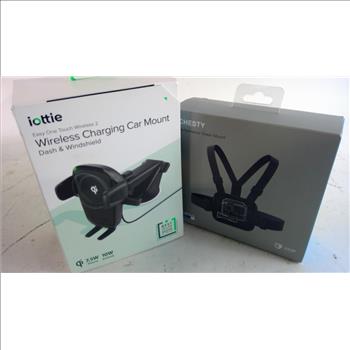 Windshield Car Charging Mount & Assorted GoPro Mounts, 6 Pieces