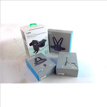 Windshield Car Charging Mount & Assorted GoPro Mounts, 6 Pieces