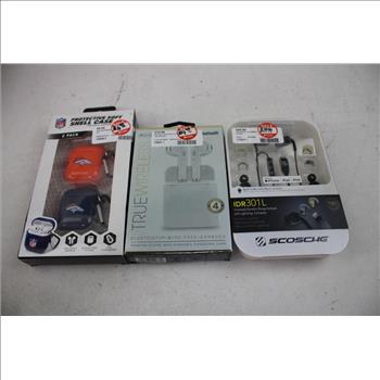 Wired Earbuds Bulk Lot With Protective Shell Earbud Case Pack, 15 Pieces