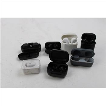Wired/Wireless Earbuds Mixed Lot - EMPTY CASES, MISSING PAIRS, PAIRS, 18 Pieces