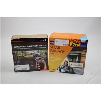 Wireless Connectivity System, Door Sensor, Smart Garage Hub, Garage Openers, 5 Pieces