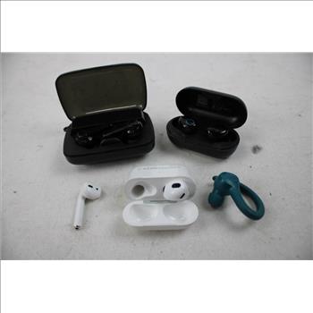 Wireless Earbuds, Loose/Singular Earbuds Bulk Lot, 8 Pieces