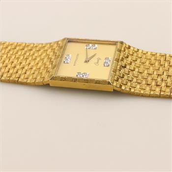 Wittnauer 10kt GP Quartz Diamond Watch