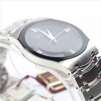 Wittnauer Diamond Dial Stainless Steel Dress Watch