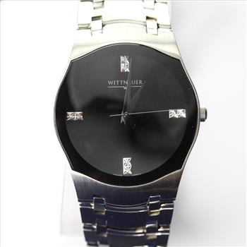 Wittnauer Diamond Dial Stainless Steel Dress Watch