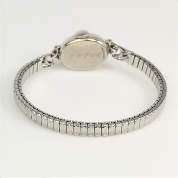 Women's 14kt White Gold & Diamond Vintage Elgin Watch