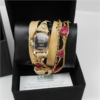 Women's La Mer Collections Wrap Watch With Costume Stones