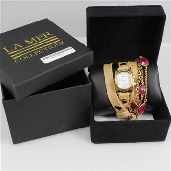 Women's La Mer Collections Wrap Watch With Costume Stones