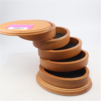Wooden 5 Tier Rotating Jewelry Box