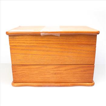 Wooden Expandable Tiered Jewelry Box