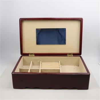 Wooden Felt Lined Jewelry Box