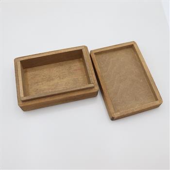 Wooden Half Lap Tile Lid Trinket Box