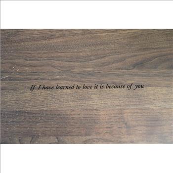 Wooden Keepsake Box With Cardboard Frame Inside