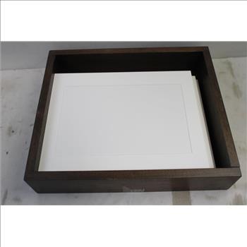 Wooden Keepsake Box With Cardboard Frame Inside