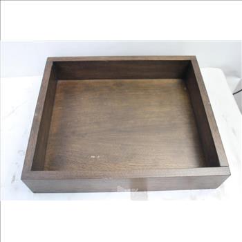 Wooden Keepsake Box With Cardboard Frame Inside