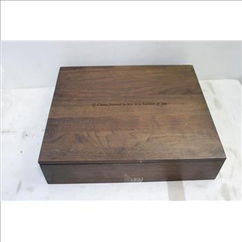 Wooden Keepsake Box With Cardboard Frame Inside