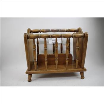 Wooden Magazine Rack