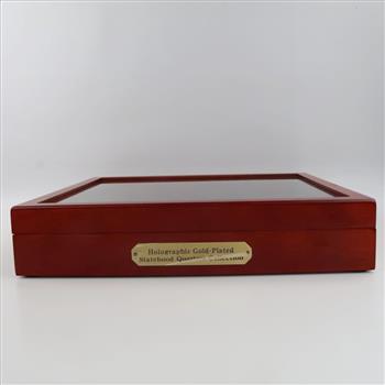Wooden Statehood Quarter Collection Hinge Display Case
