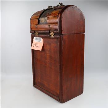 Wooden Tall Storage Trunk Swing Hinge