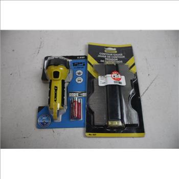 Work Lights, Hand Impact Tool Set, Contour Gauge, Screw Eye, 5 Pieces