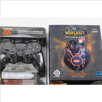 World Of WarCraft MMO Gaming Mouse, Steelseries 3GC PC Controller, & More; 5 Pieces