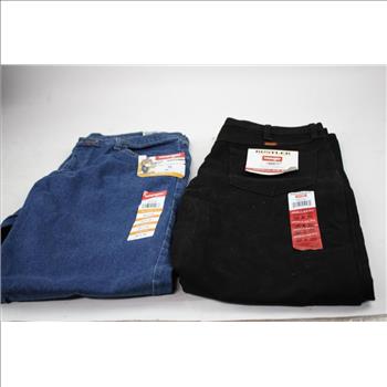 Wrangler Denim Jeans 36x32, And Black Rustler Regular Fit Jeans 36x30, 2 Pieces